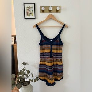 RVCA Striped Romper - Size: Small